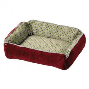 Midwest Quiet Time Boutique Reversible Snap-Bolster Bed Burgundy
