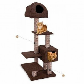 Dual Hide Away Lounge Tower with Bamboo Rubbing Posts